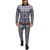 baratos agasalho e moletom masculino-conjuntos de roupas esportivas masculinas - agasalho de inverno clássico xadrez de manga comprida - jaqueta de moletom com zíper completo com calças para homens - roupas esportivas elegantes para ginástica masculina - presentes de natal para homens