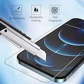 abordables Protectores de pantalla para iPhone-3 paquetes Protector de Pantalla Para Apple iPhone 16 iPhone 15 Pro Max Plus iPhone 14 13 12 11 Pro Max Mini X XR XS Max 8 7 Plus Vidrio Templado Anti-Huellas Alta definición (HD) Anti-Arañazos