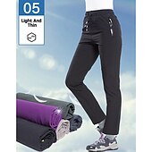 voordelige Bodems-Dames Wandelbroek Zomer Buiten Ademend Sneldrogend Rekken Lichtgewicht Broeken / Regenbroek / Overbroek Kleding Onderlichaam Trekkoord Zak met rits Elastische taille Zwart Paars Elastaan Jagen Vissen