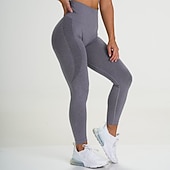 economico Leggings semplici-donne leggings senza cuciture allenamento culo ascensore calzamaglia increspato push up leggings di controllo della pancia sport palestra yoga fitness ciclismo corsa athleisure abbigliamento sportivo