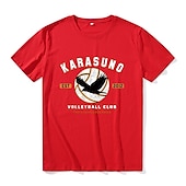 ieftine Grafică a personajelor din desene animate și film-Haikyuu Karasuno High Costum Cosplay Tricou Anime Imprimeu Grafic Imprimare Harajuku Grafică Pentru Bărbați Pentru femei Adulți Înapoi la Școală