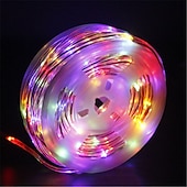 voordelige Zonne-lichtslingers-zonne-energie lichtslinger 20m 30m 50m met afstandsbediening thanksgiving kerst buitenfeest tuindecoratie kerstverlichting plug-in dual purpose gypsophila koperdraad verlichting set 24v