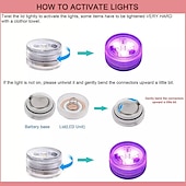 economico Luci subacquee-12pcs subacquea sommergibile esterna led piscina luce con telecomando a batteria lampada da notte subacquea serbatoio di pesci stagno piscina acquario vaso di natale decorazione della festa nuziale