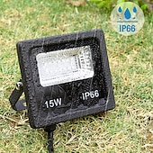 Недорогие Уличные фонари-приложение rgbw светодиодный прожектор 15 Вт bluetooth открытый умный прожектор 2 шт. 1 шт. 110 в 220 в ip66 водонепроницаемый изменение цвета прожектор приложение групповое управление