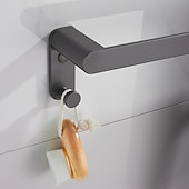 economico Set di accessori da bagno-set di accessori per il bagno, ferramenta per il bagno spazio alluminio parete grigio pistola portasciugamani / mensola angolare / porta accappatoio / porta carta igienica / portasciugamani / porta