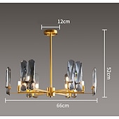 cheap Chandeliers-LED Pendant Light Crystal Chandelier Unique Design Copper Nordic Style 4 6 8 12 Heads 220-240V 110-120V