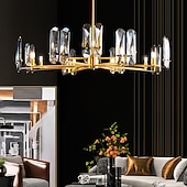 cheap Chandeliers-LED Pendant Light Crystal Chandelier Unique Design Copper Nordic Style 4 6 8 12 Heads 220-240V 110-120V