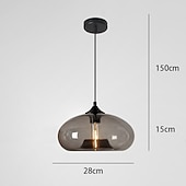 economico Luci Isola cucina-lampada a sospensione a led 28 cm lampada a sospensione design singolo in vetro elettrolitico moderno stile nordico 110-240 v