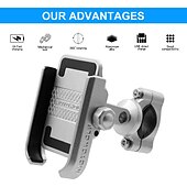 economico Supporti per auto-supporto telefono supporto supporto moto bici bici&amp;amp; Moto supporto del telefono 360 ° di rotazione in lega di alluminio del telefono accessorio per iphone 12 11 pro xs xs max xr x 8 samsung glaxy