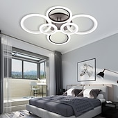 abordables Plafonniers à intensité variable-plafonnier led lueur vers l&#039;extérieur plafonnier led 4/6/8 lumières encastrées design de cercle simplicité de style moderne acrylique 90w salon salle à manger luminaire de chambre à coucher