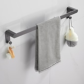 economico Set di accessori da bagno-set di accessori per il bagno, ferramenta per il bagno spazio alluminio parete grigio pistola portasciugamani / mensola angolare / porta accappatoio / porta carta igienica / portasciugamani / porta