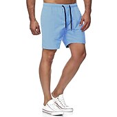 cheap Men&#039;s Swimming Shorts-Men&#039;s Board Shorts Swim Shorts Swim Trunks Beach Shorts Drawstring Elastic Waist Print Solid Color Print Quick Dry Outdoor Knee Length Daily Beach Hawaiian Chino Grass Green Black Micro-elastic