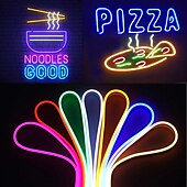 billige Neon LED-lys-220v led neon fleksibel stripe tau lys vanntett smd2835 120led/m med strømplugg rgb farge skiftende 8x16mm 5m 10m 20m