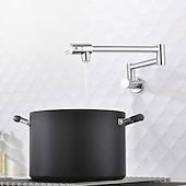 お買い得  折りたたみ式水栓金具-キッチン蛇口 - 2 つのハンドル 1 つの穴の電気メッキ ポット フィラー センターセット コンテンポラリー キッチン タップ