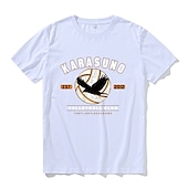 ieftine Grafică a personajelor din desene animate și film-Haikyuu Karasuno High Costum Cosplay Tricou Anime Imprimeu Grafic Imprimare Harajuku Grafică Pentru Bărbați Pentru femei Adulți Înapoi la Școală