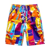 abordables maillot de bain boxer homme-maillot de bain pour hommes short de plage à séchage rapide cordon de serrage léger avec taille et poches élastiques