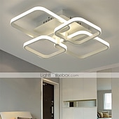 economico Lampade da soffitto con dimmer-Plafoniere design a 4 luci 58 cm forme quadrate led alluminio gel di silice plafoniera moderna camera dei bambini in stile nordico luci camera da letto 110-120 v 220-240 v