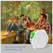 Недорогие Рождественские подарочные огни-Круглая рождественская декоративная лампа свет проектор неба амбиентный свет светодиодная ночная лампа для детей меняющая цвета атмосферная лампа сенсорный смарт-выключатель Рождество Новый год