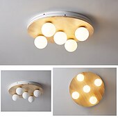 preiswerte Globus-Design-LED Deckenleuchte modernes nordisches Globe Design 50 cm Einbauleuchten Holz lackierte Oberflächen moderner nordischer Stil 220-240v 110-120v