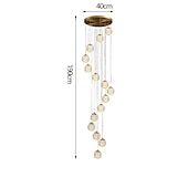 voordelige Unieke kroonluchters-kroonluchter led hanglamp globe ontwerp cluster ontwerp koper formele stijl moderne 10 15 20 heads 220-240v 110-120v