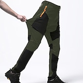 cheap Trousers &amp; Shorts-Men&#039;s Cargo Pants Hiking Pants Work Pants Trousers Safari Outdoor Pants Water Resistant Windproof Quick Dry Stretch 3 Zipper Pocket Elastic Waist Bottoms Black Khaki Army Green Climbing