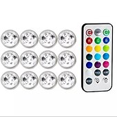 economico Luci subacquee-12pcs subacquea sommergibile esterna led piscina luce con telecomando a batteria lampada da notte subacquea serbatoio di pesci stagno piscina acquario vaso di natale decorazione della festa nuziale