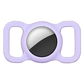 abordables Fundas Airtag-teléfono Funda Para Apple AirTag AirTag Estuche de silicona Portátil Con Llavero Anti-perdida Color sólido Silicona