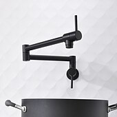 お買い得  折りたたみ式水栓金具-キッチン蛇口 - 2 つのハンドル 1 つの穴の電気メッキ ポット フィラー センターセット コンテンポラリー キッチン タップ
