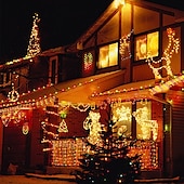 abordables Guirlandes lumineuses à brancher-Guirlandes lumineuses à led 100m 800leds guirlandes lumineuses à led étanches extérieures guirlandes lumineuses de noël éclairage de vacances fête de mariage arbre de noël décoration de jardin