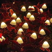 cheap Landscape Lights-LED Solar String Light Outdoor Garden Decoration Mushroom Lights IP65 Waterproof Garland Patio Decor Outdoor Solar Lights Fairy Light
