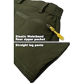 cheap Bottoms-Men&#039;s Water Resistant Work Pants Hiking Mountain Pants Trousers Military Outdoor Summer Ripstop Quick Dry Pants Spandex 4 Zipper Pockets Elastic Waist Lightweight Bottoms Navy Gray Black Army Green