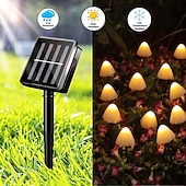 cheap Landscape Lights-LED Solar String Light Outdoor Garden Decoration Mushroom Lights IP65 Waterproof Garland Patio Decor Outdoor Solar Lights Fairy Light