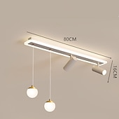 cheap Chandeliers-LED Ceiling Light With Spot Light Porch Light Modern White 80cm 100 cm Single Design Chandelier Metal Artistic Style Modern Style Stylish Painted Finishes 220-240V 110-120V