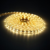 cheap Waterproof Strip Lights-LED Strip Flexible Light SMD 5050 AC220V 110V 60LEDs Waterproof LED Tape LED Light With Power Plug 5m 10m 1m