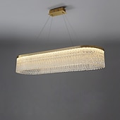 abordables Lámparas de araña-lámpara colgante de luz led lámpara de cristal luz de la isla de cocina diseño de círculo dorado moderno diseño de linterna de 80 cm metal galvanizado 220-240v 110-120v