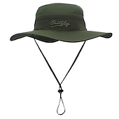 billiga Tillbehör för sport och friluftsliv-Herr Dam Solhatt Fiskehatt Bred kant Sommar Utomhus komprimerbart UPF50+ UV-skydd Andningsfunktion Hatt 다크 카키 Ljusgrå utan LOGO Mörkgrå utan LOGO för / Maska