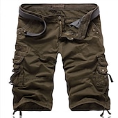 preiswerte Unterteile-Herren Cargo Shorts Kurze Hosen Kurze Hose für Wanderer Taktische Shorts Militär Sommer Außen Ripstop Atmungsaktiv Rasche Trocknung Leicht Kurze Hose Caprihose Unten Unterhalb des Knies Weiß Schwarz