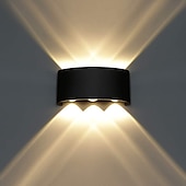 cheap Outdoor Wall Lights-3-Light 17cm LED Wall Lights Geometric Design Waterproof Outdoor Wall Lights Modern Minimalist Style Aluminum Living Room Bedroom Corridor Wall Light IP65 85-265V