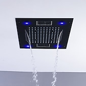 billige Dusjhoder-dusjkran,regndusjhode led foss regn moderne krom/malte finisher takmontert badekar dusjhode for dusjrom bluetooth fjernkontroll baderoms VVS tilbehør
