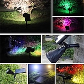 billiga Markbelysning-utomhus solvägglampor ip65 vattentät gräsmarklampa rgb byte 4 ledade pärlor landskapspotljus trädgård gräsmatta trädgård dekoration utomhusljus