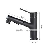 cheap Classical-Bathroom Sink Faucet - Pull out Electroplated / Painted Finishes Centerset Single Handle One HoleBath Taps