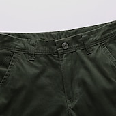 preiswerte Klassiker-Herren Cargo Shorts Kurze Hosen Kurze Hose für Wanderer Militär Sommer Außen Regular Fit 10&quot; Ripstop Atmungsaktiv Schnelltrocknend Multi Pocket Kurze Hose Unten Knielänge Schwarz Armeegrün Baumwolle