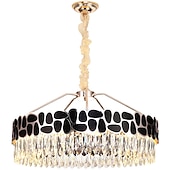 billige Lysekroner-led anheng lys krystall lysekrone sirkel 60cm 80cm lantern desgin rustfritt stål galvanisert moderne 220-240v 110-120v