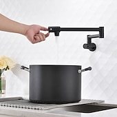 お買い得  折りたたみ式水栓金具-キッチン蛇口 - 2 つのハンドル 1 つの穴の電気メッキ ポット フィラー センターセット コンテンポラリー キッチン タップ