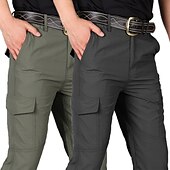 billiga Byxor och shorts-herr vattentäta arbetsbyxor vandringslastbyxor taktiska byxor 6 fickor militär sommar utomhus ripstop vattentät snabbtorkande multifickor blixtlåsficka elastisk midja blå grå khaki grön svart