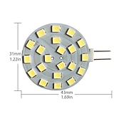 cheap LED Bi-pin Lights-10pcs 2W G4 LED Disc Bi-pin Light Bulb 200lm 21LED SMD2835 Warm White 20W Halogen Equivalent for Puck Lights in RV Trailers Campers Automotive Lighting 12-24V
