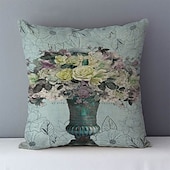 billige dyrestil-vintage peacock dobbel sideputetrekk 1 stk mykt putetrekk putetrekk til sofa soverom stue overlegen kvalitet maskinvaskbar