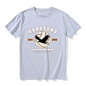 ieftine Grafică a personajelor din desene animate și film-Haikyuu Karasuno High Costum Cosplay Tricou Anime Imprimeu Grafic Imprimare Harajuku Grafică Pentru Bărbați Pentru femei Adulți Înapoi la Școală