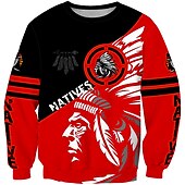 economico Felpe 3D da uomo-Per uomo Unisex Stampe astratte Umano Felpa Felpa pullover Manica lunga Felpa Rotonda Originale Essenziale Grande e alto Stampa 3D Informale Giornaliero Per eventi Stampa Primavera &amp; Autunno