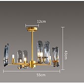 cheap Chandeliers-LED Pendant Light Crystal Chandelier Unique Design Copper Nordic Style 4 6 8 12 Heads 220-240V 110-120V